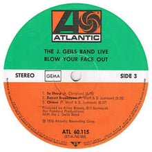 Load image into Gallery viewer, The J. Geils Band – Live - Blow Your Face Out