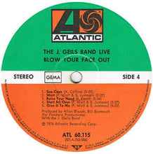 Load image into Gallery viewer, The J. Geils Band – Live - Blow Your Face Out
