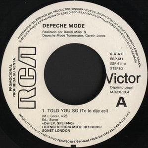 Depeche Mode ‎– Told You So = Te Lo Dije Asi