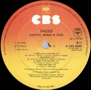 Earth, Wind & Fire ‎– Faces