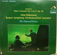 Beethoven* - Artur Rubinstein*, Boston Symphony Orchestra / Erich Leinsdorf – Piano Concerto No. 4 In G, Op. 58