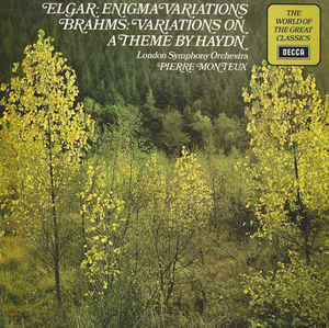 Elgar* / Brahms* ; London Symphony Orchestra*, Pierre Monteux – Enigma Variations / Variations On A Theme By Haydn