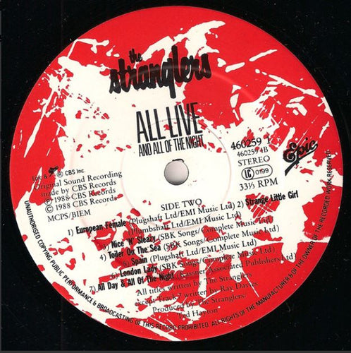 The Stranglers ‎– All Live And All Of The Night