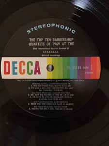 Various ‎– The Top Ten Barbershop Quartets Of 1969