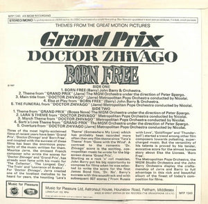 Various ‎– Themes From The Great Motion Pictures Grand Prix / Doctor Zhivago / Born Free
