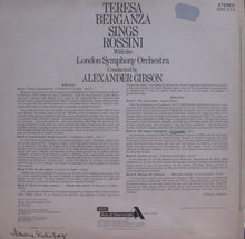 Load image into Gallery viewer, Teresa Berganza With London Symphony Orchestra Conducted By Alexander Gibson ‎– Teresa Berganza Sings Rossini