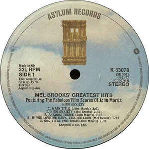 John Morris, Mel Brooks – High Anxiety - Original Soundtrack / Mel Brooks' Greatest Hits Featuring The Fabulous Film Scores Of John Morris