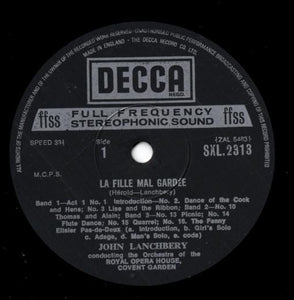 Ferdinand Hérold, John Lanchbery, Orchestra Of The Royal Opera House, Covent Garden – La Fille Mal Gardée - Excerpts