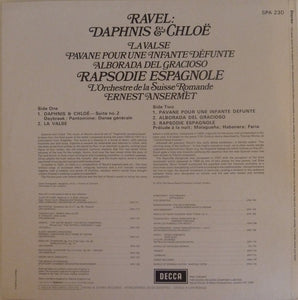 Ravel*, L'Orchestre De La Suisse Romande, Ernest Ansermet ‎– Daphnis & Chloe