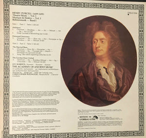 Purcell* - The Academy Of Ancient Music – Theatre Music Vol I (Abdelazer • Distressed Innocence • The Married Beau • The Gordian Knot Untied)