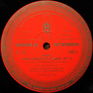 Fritz Kreisler plays Brahms*, London Philharmonic Orchestra* conducted by Sir John Barbirolli ‎– Violin Concerto
