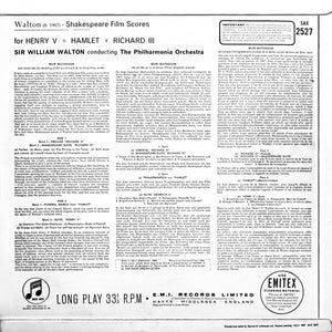 Walton*, Philharmonia Orchestra Conducted By Sir William Walton – Shakespeare Film Scores For Henry V • Hamlet • Richard III