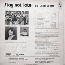 Load image into Gallery viewer, Jean Ward ‎– Stay Not Late