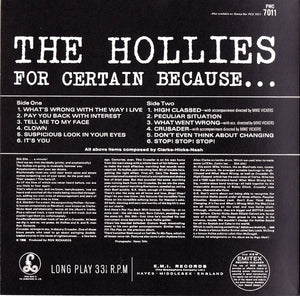 The Hollies ‎– For Certain Because...