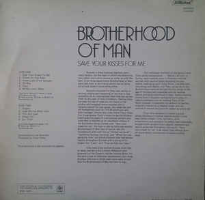 Brotherhood Of Man ‎– Save Your Kisses For Me