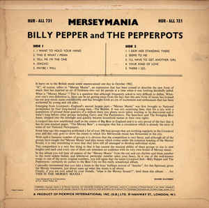 Billy Pepper And The Pepperpots* ‎– Merseymania