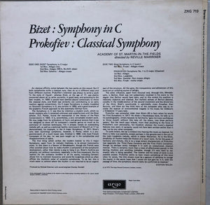 Bizet* / Prokofiev* - Academy Of St. Martin-in-the-Fields*, Neville Marriner* – Symphony In C / Classical Symphony