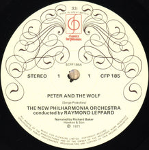 Load image into Gallery viewer, Prokofiev*, Britten* Narrated By Richard Baker (7), New Philharmonia Orchestra Conducted By Raymond Leppard ‎– Peter And The Wolf / The Young Person&#39;s Guide To The Orchestra