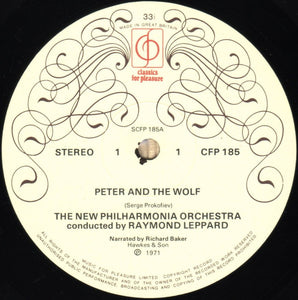Prokofiev*, Britten* Narrated By Richard Baker (7), New Philharmonia Orchestra Conducted By Raymond Leppard ‎– Peter And The Wolf / The Young Person's Guide To The Orchestra