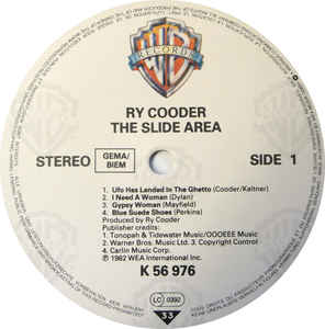 Ry Cooder ‎– The Slide Area