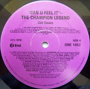 Various ‎– Can U Feel It? - The Champion Legend