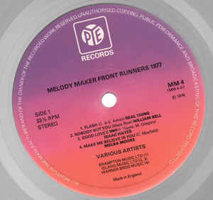Various ‎– Melody Maker Front Runners '77