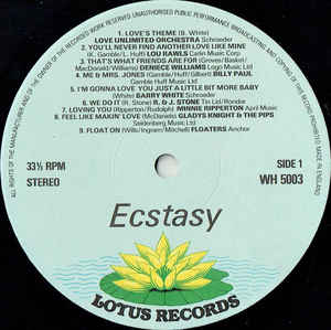 Various ‎– Ecstasy