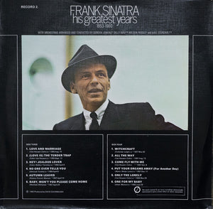 Frank Sinatra ‎– His Greatest Years