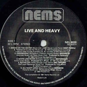 Various ‎– Live And Heavy