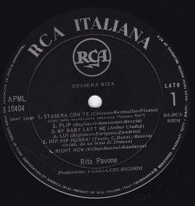 Rita Pavone ‎– Stasera Rita