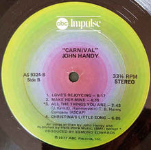 Load image into Gallery viewer, John Handy ‎– Carnival