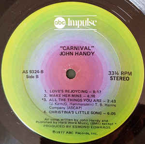 John Handy ‎– Carnival