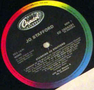 Jo Stafford With Paul Weston And His Orchestra ‎– Starring Jo Stafford