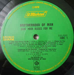 Brotherhood Of Man ‎– Save Your Kisses For Me