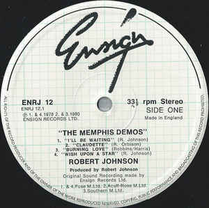 Robert Johnson  ‎– The Memphis Demos
