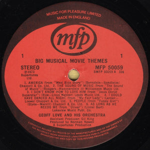 Geoff Love And His Orchestra* ‎– Big Musical Movie Themes