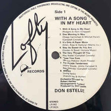 Load image into Gallery viewer, Don Estelle ‎– With A Song In My Heart
