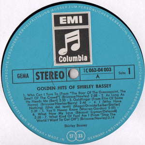 Shirley Bassey ‎– Golden Hits Of Shirley Bassey