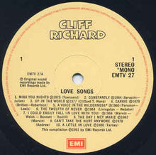 Load image into Gallery viewer, Cliff Richard ‎– Love Songs