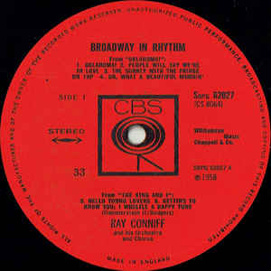 Ray Conniff His Orchestra And Chorus* ‎– Broadway In Rhythm