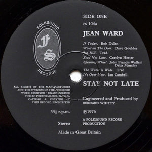 Jean Ward ‎– Stay Not Late