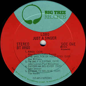 Lobo ‎– Just A Singer
