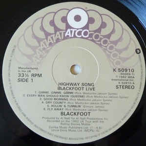 Blackfoot  ‎– Highway Song Live