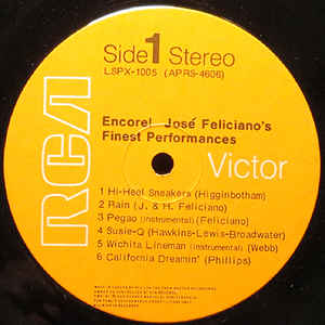 José Feliciano ‎– Encore! José Feliciano's Finest Performances