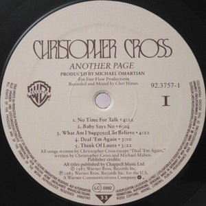 Christopher Cross ‎– Another Page