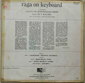 Jnan Prakash Ghosh & V. Balsara ‎– Raga On Keyboard