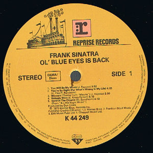 Frank Sinatra ‎– Ol' Blue Eyes Is Back