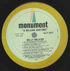 Billy Walker ‎– A Million And One