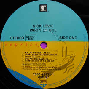 Nick Lowe ‎– Party Of One