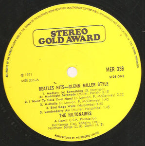 The Hiltonaires ‎– Dance To Beatles Hits In The Glenn Miller Sound